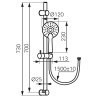 FERRO PHILA N375BL-B Natrysk przesuwny 1-funkcyjny czarny mat